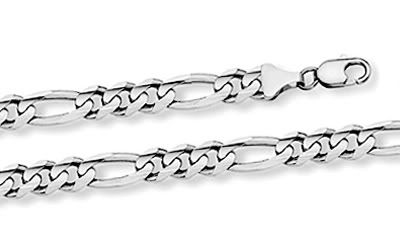 Figaro Chain Necklace White Gold