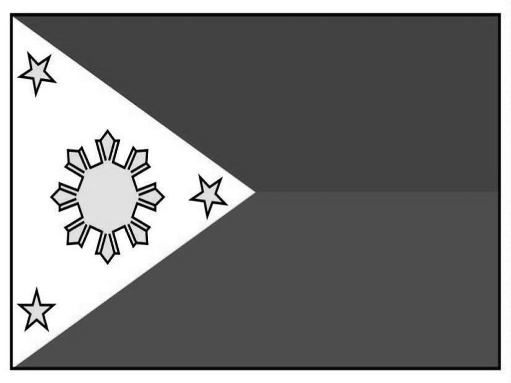 Philippine Flag Black