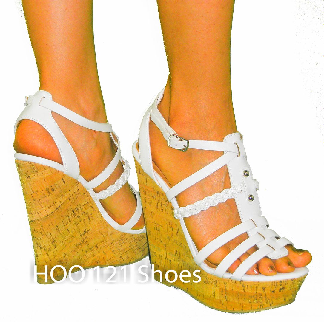 Hot Sexy Strappy Braid Platform Sandal Comfy Sky High Cork Wedge Heels Ebay 2446