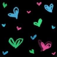 colorful hearts background