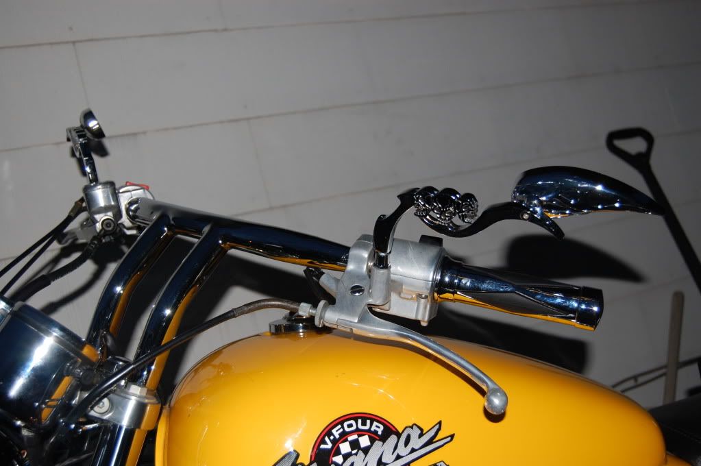 twisted motorcycle handlebars