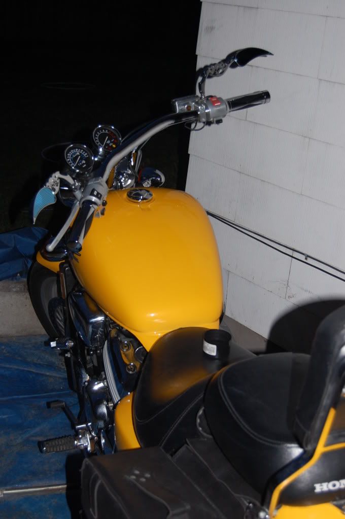 twisted motorcycle handlebars