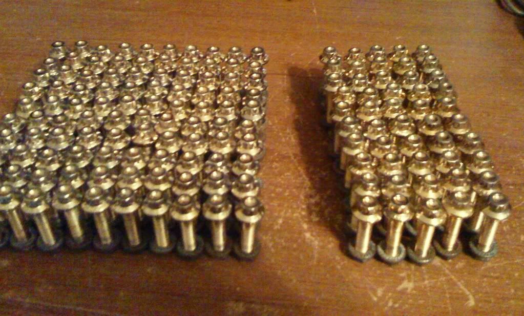 FS *Original Gold * Work wheels assembly bolts (150 bolts) VW Vortex Volkswagen Forum