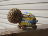 Day at the Beach Crocheted Wool Turtle