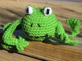 Crocheted Frog Rattle