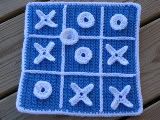 Crocheted Tic Tac Toe Board and Pieces