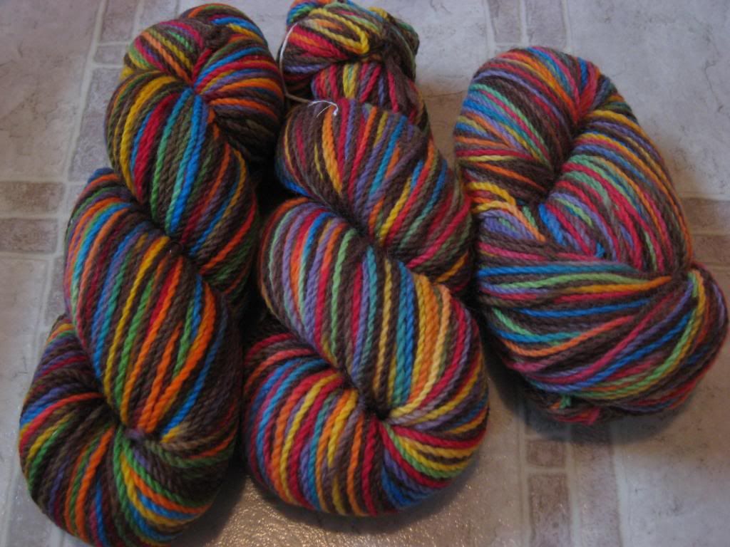 Three skeins of WSK Choco Rainbow *PPD Three skeins of WSK Choco Rainbow *PPD