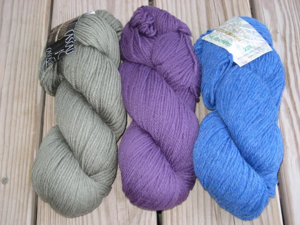 Three skeins of Cascade 220 *PPD Three skeins of Cascade 220 *PPD