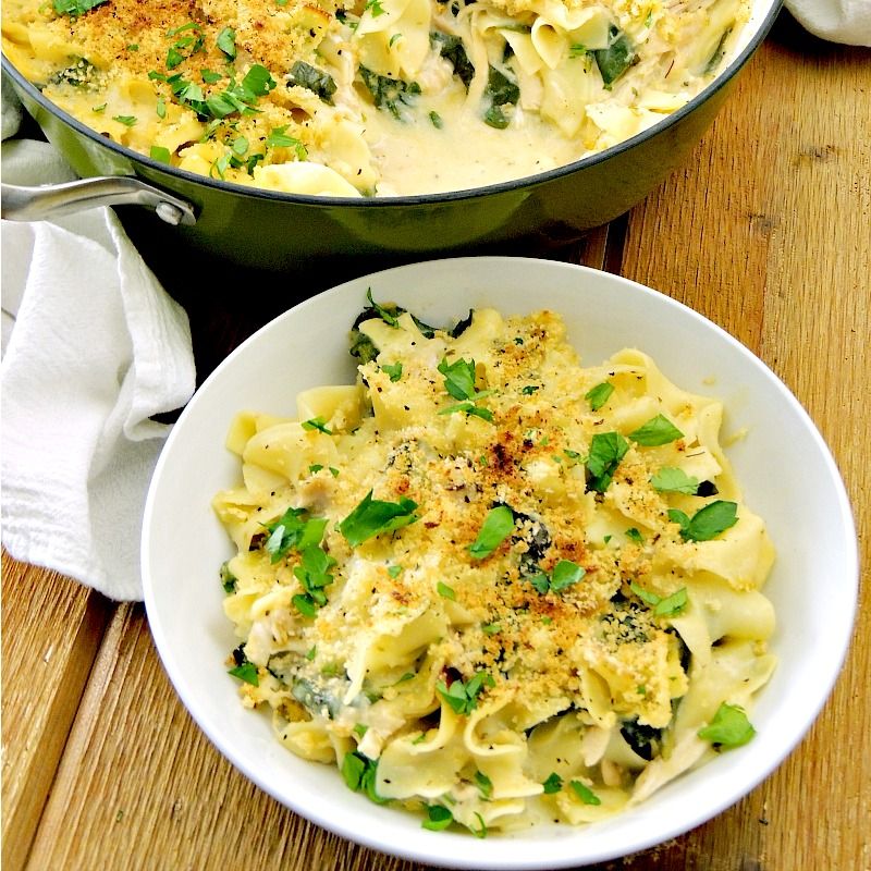 Chicken Noodle Casserole With Spinach Bobbis Kozy Kitchen 2945