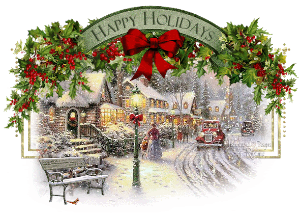 happy holidays animated photo: Happy Holidays ShowLetterCAFOMYWP.gif