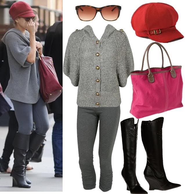 Eva Mendes' Style for 9239 Click to Buy Grey Cardigan 2980
