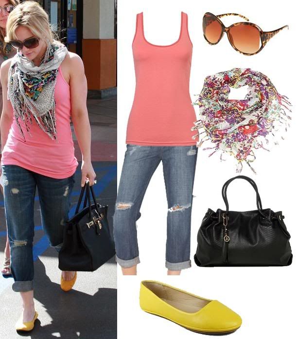 Hilary Duff's Style for 9799 Shop Now Coral Tank Top 880