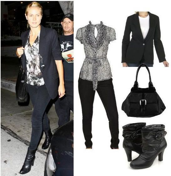 heidi klum black and white