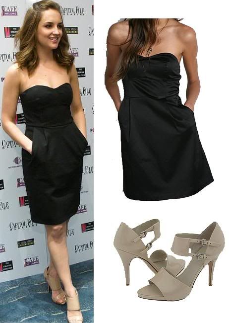 strapless dress with pockets. Black Strapless Dress with
