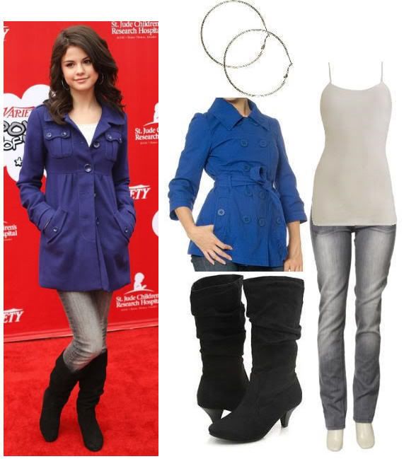 Selena Gomez's Look for 9529 I'm obsessed with Selena's blue coat it's