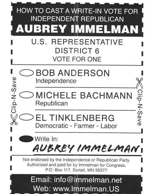 Write-in ballot ad (Image by Rifleman-Al)