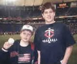 Matt and Tim at the Metrodome for a Twins game, summer 2007