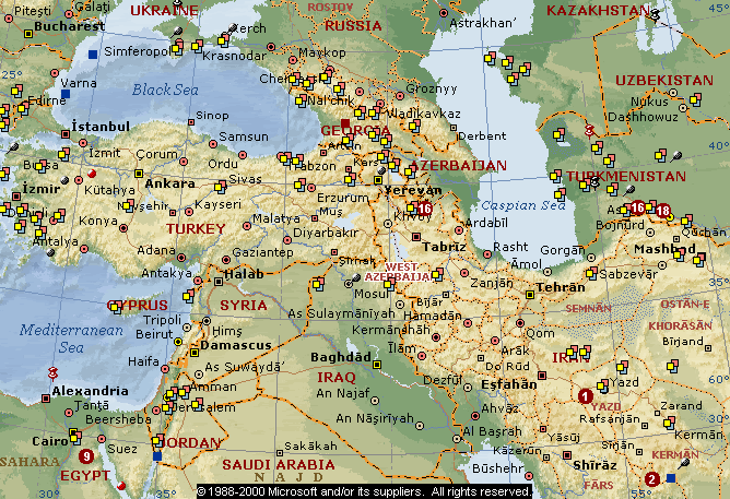 Карта Закавказья - erogoncomputer