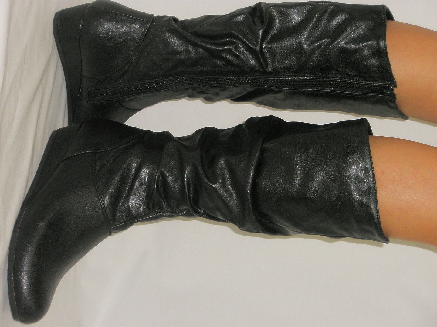   Sexy Slouchy Flat Boots *Low Wedge Heel Provides Great Support*  