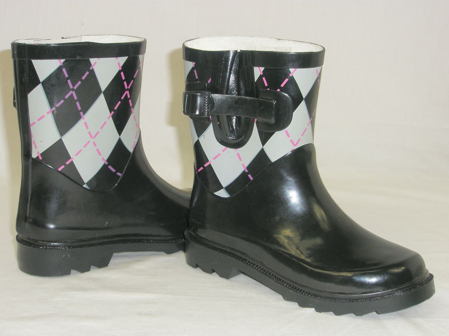 Girls Boys Kids Flat Galoshes Wellies Rubber Rain Boots Many Colors All Sizes