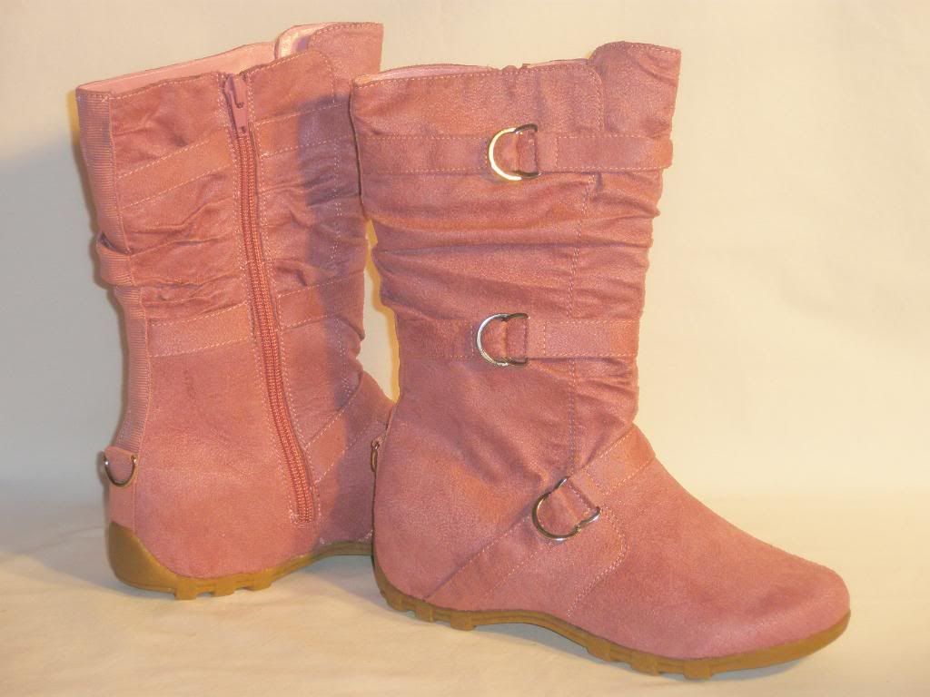 Love It Kids Suede Slouchy Buckle Boots