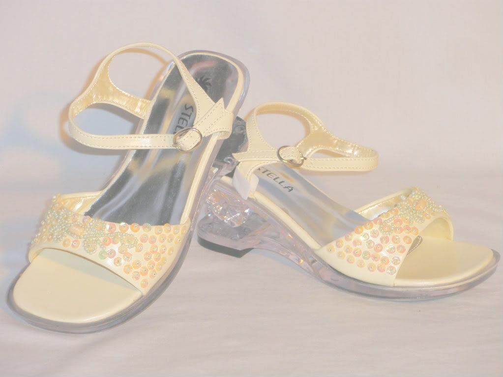 Pageant Wedding Flower Girl Dress Cinderella Glass Shoe