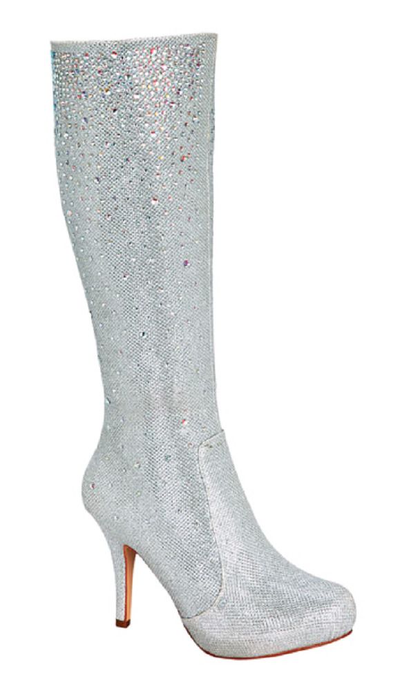 SO HOT! Tall Glitter Rhinestone Boots High Heel Stiletto Platform | eBay