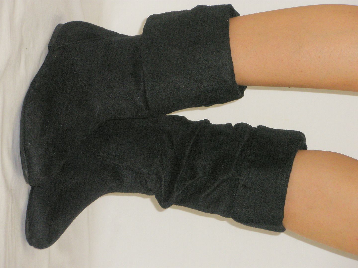 Cute Comfy Faux Suede Slouchy Flat Boots Slouch Ankle Mid Calf Bootie