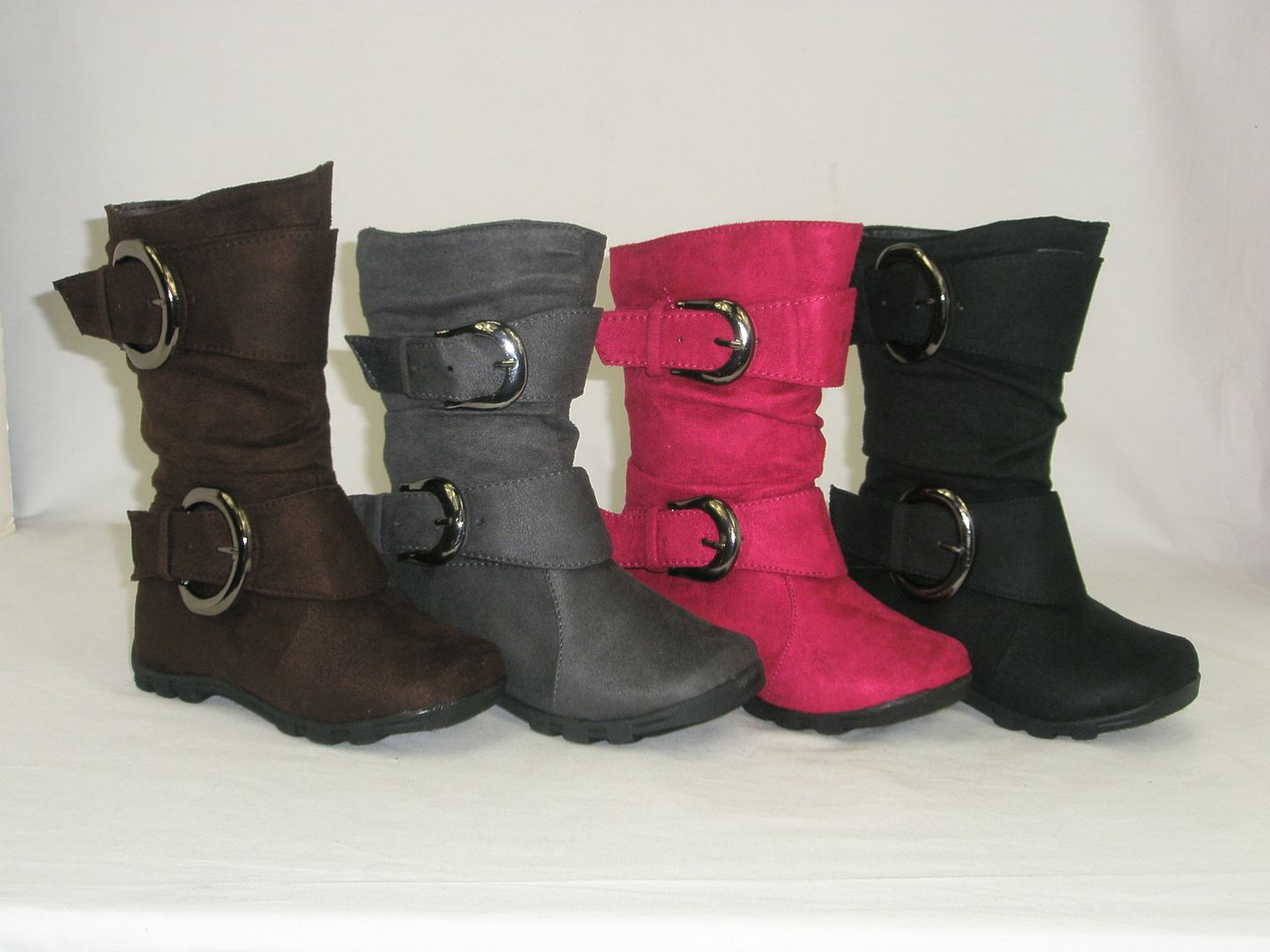 SOoO Cute! Girls Tall 2 Buckle Boots *Comfy Casual Kids Shoes Youth ...