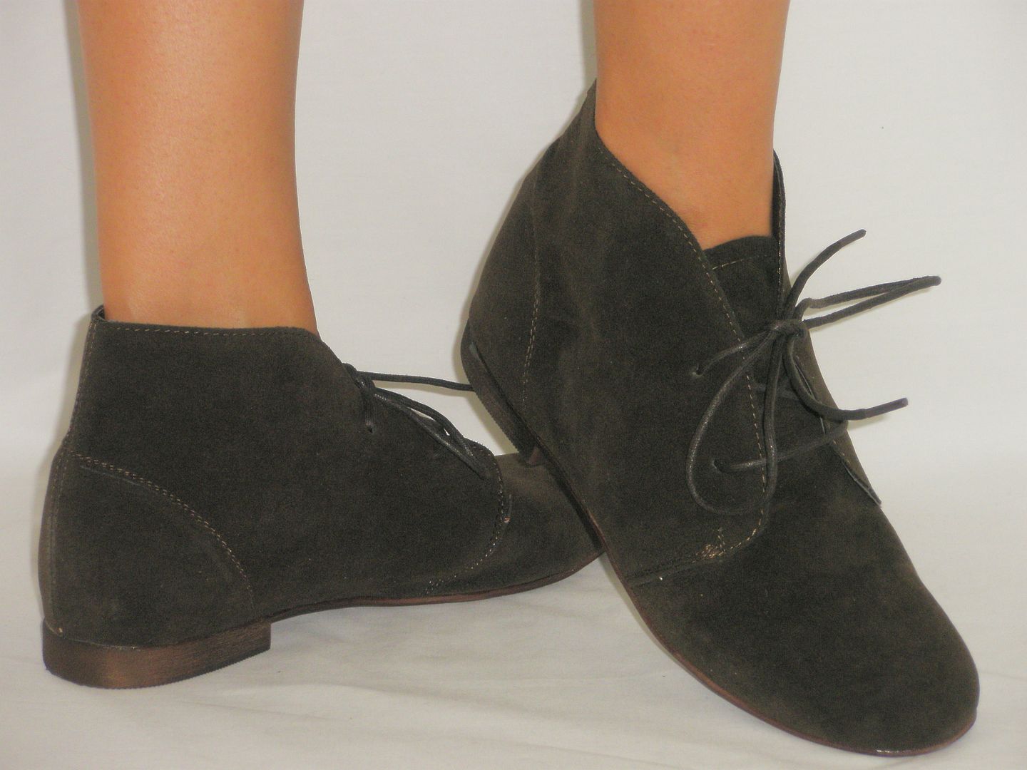 SoOo COMFY! HighTop Oxford Bootie Shoe Lace Up Ankle Boot *Faux Suede ...