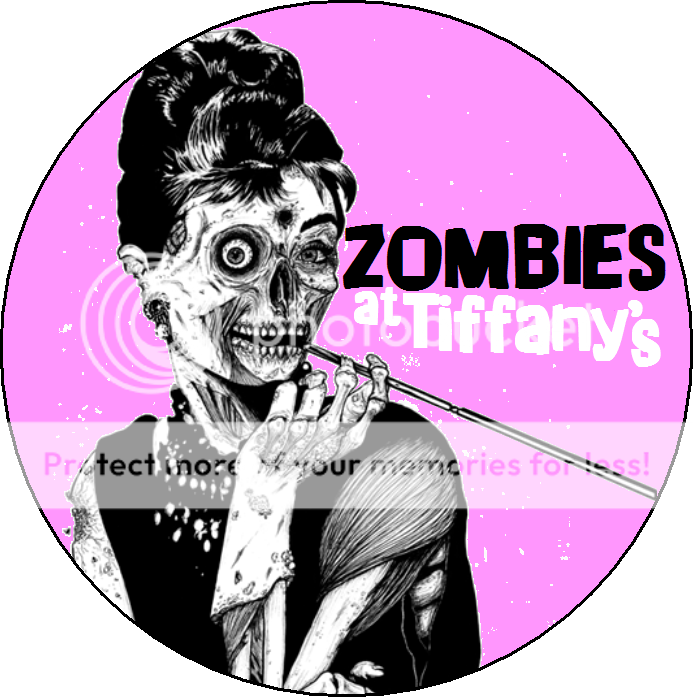 AUDREY HEPBURN ZOMBIES AT TIFFAN 2.25 hand pocket mirror 1961 VOODOO 