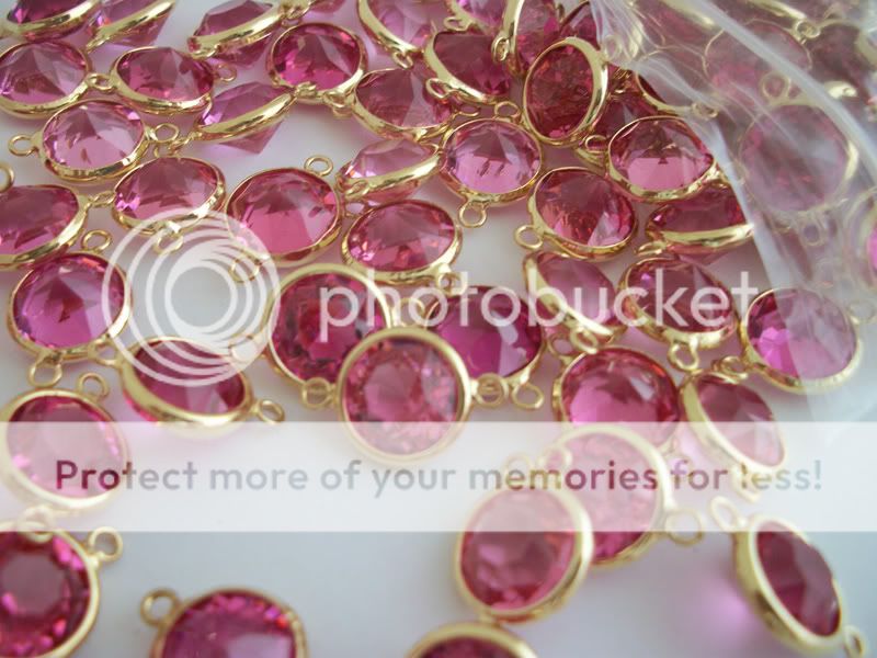 10x Swarovski Rose Crystal Channel Connector 11mm 47SS