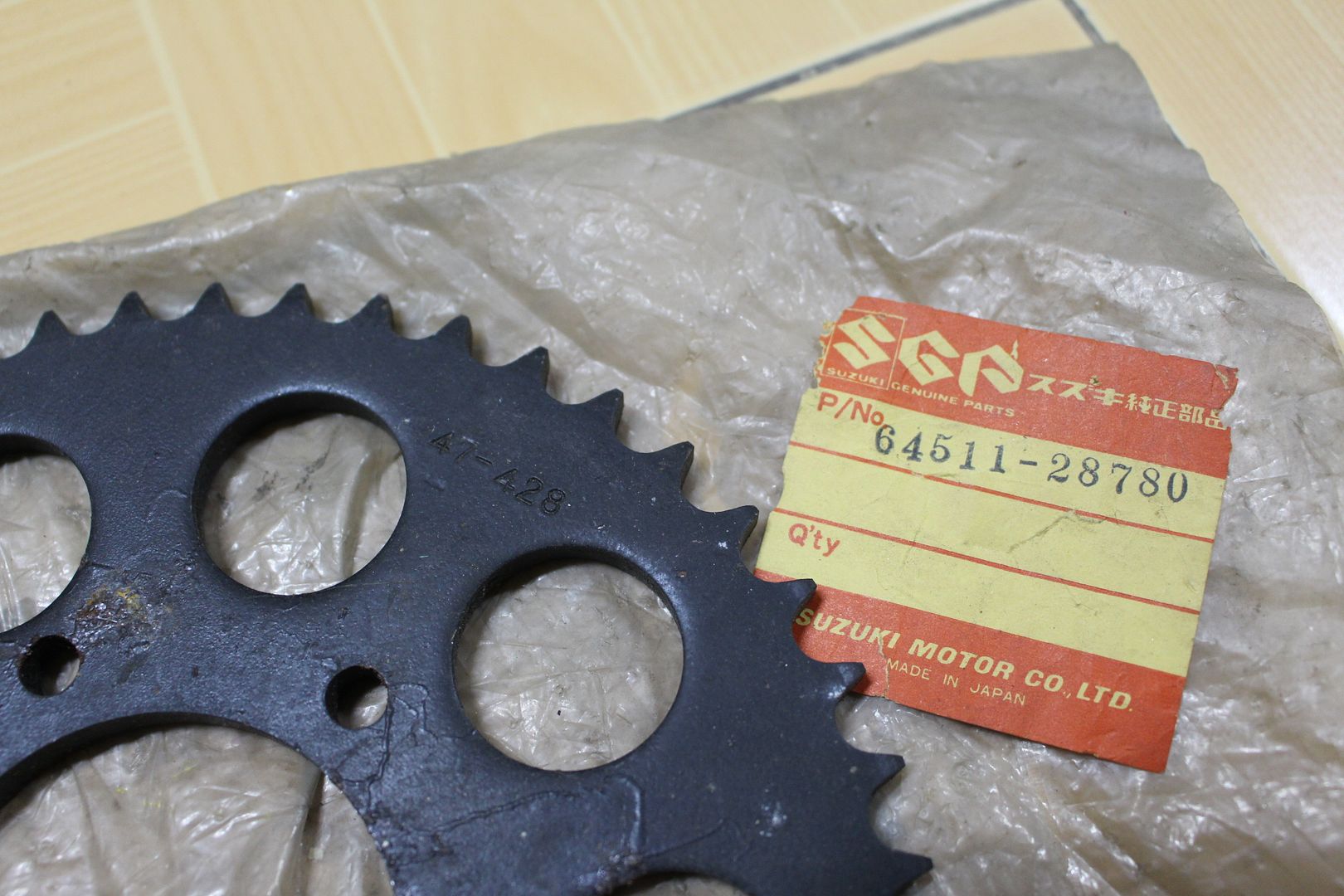 Suzuki 73-77 TC100 73-77 TS100 Rear Sprocket 428-47T NOS