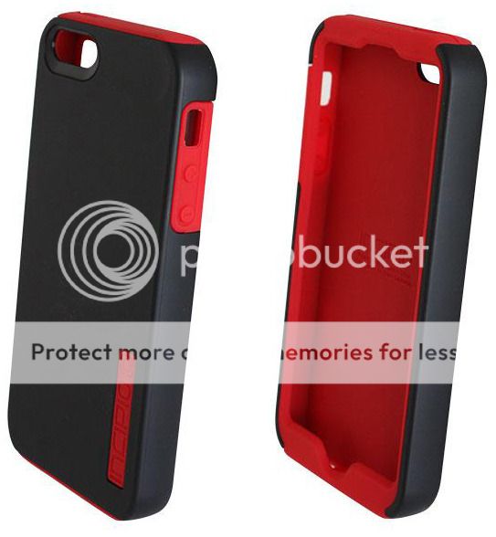 Incipio Dual Pro Hard Shell Case Cover with Silicone Core for iPhone 5 Black Red