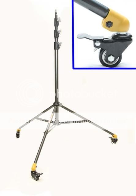 Linco Flora Heavy Duty 8ft Studio Light Stand with Lockable Wheels Casters 8308